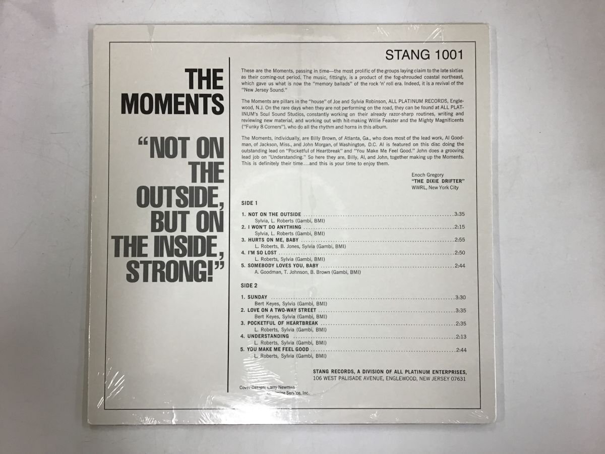  beautiful goods LP / THE MOMENTS / NOT ON THE OUTSIDE / US record / shrink [8416RR]