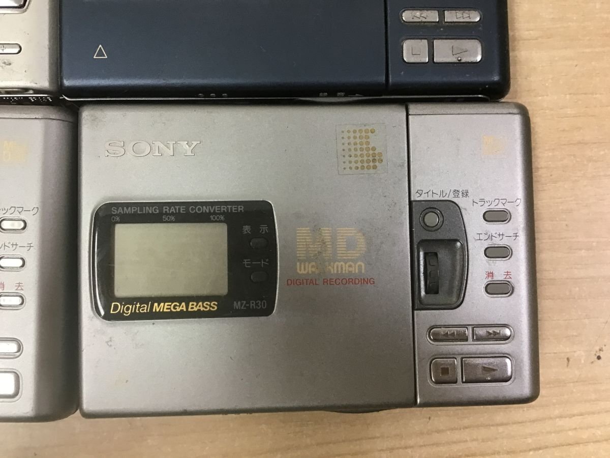 SONY MZ-R30 MZ-R50 ソニー MDプレーヤー WALKMAN MDプレーヤー MDウォークマン 6点セット◆ジャンク品 [4093W]