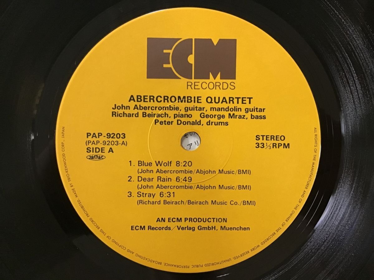 LP / ABERCROMBIE QUARTET / アバークロンビー クァルテット [8571RR]_画像3