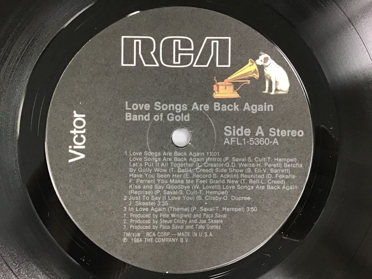 LP / BAND OF GOLD / LOVE SONGS ARE BACK AGAIN / US盤 [8717RR]_画像3