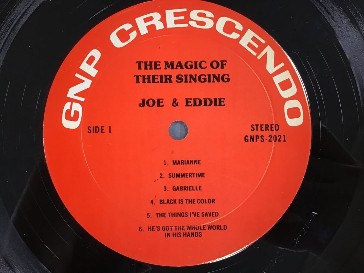 LP / JOE & EDDIE / THE MAGIC OF THEIR SINGING / US盤 [8697RR]の画像3