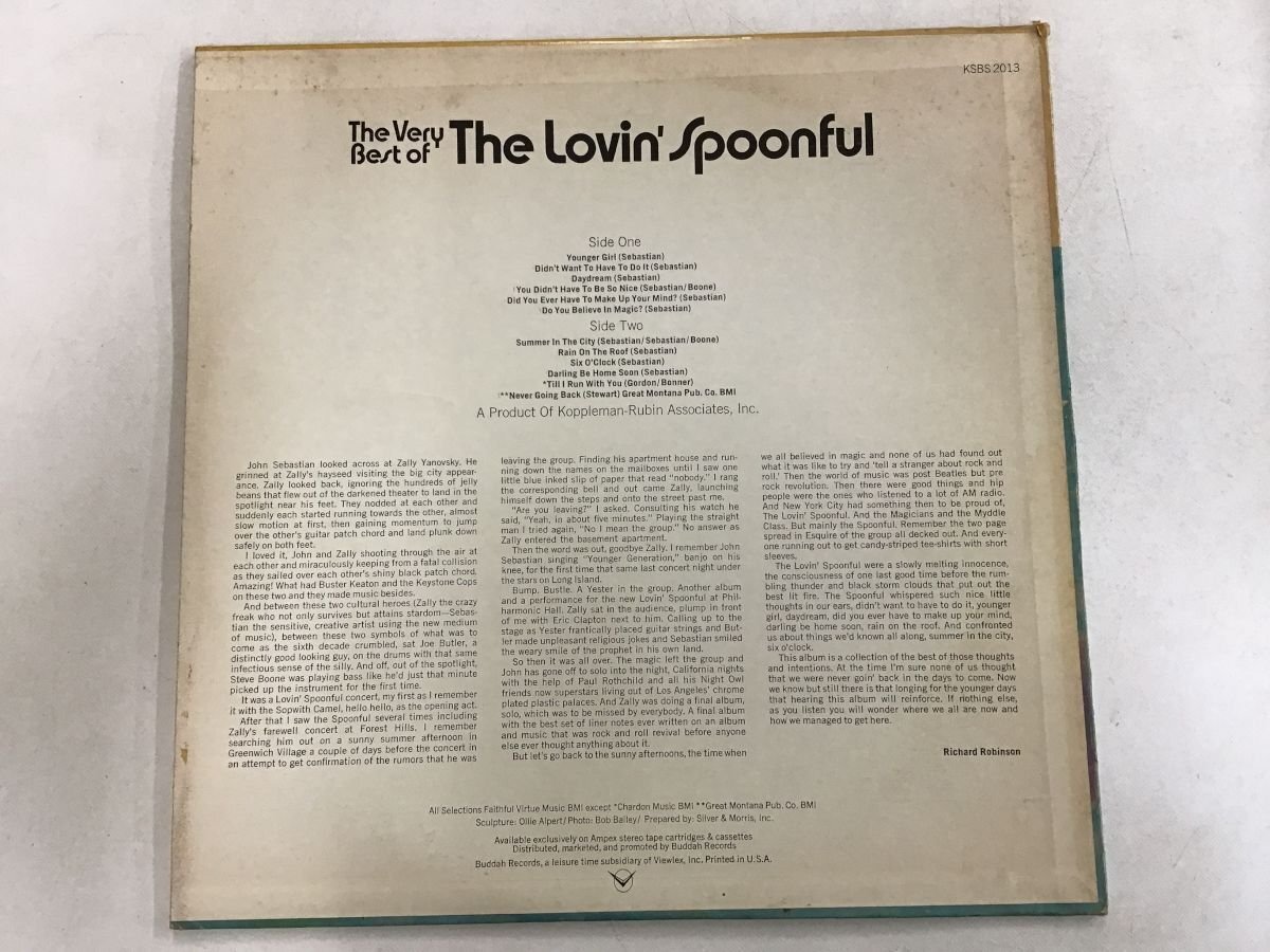 LP / THE LOVIN' SPOONFUL / THE VERY BEST OF THE LOVIN' SPOONFUL / US盤 [8844RR]の画像2