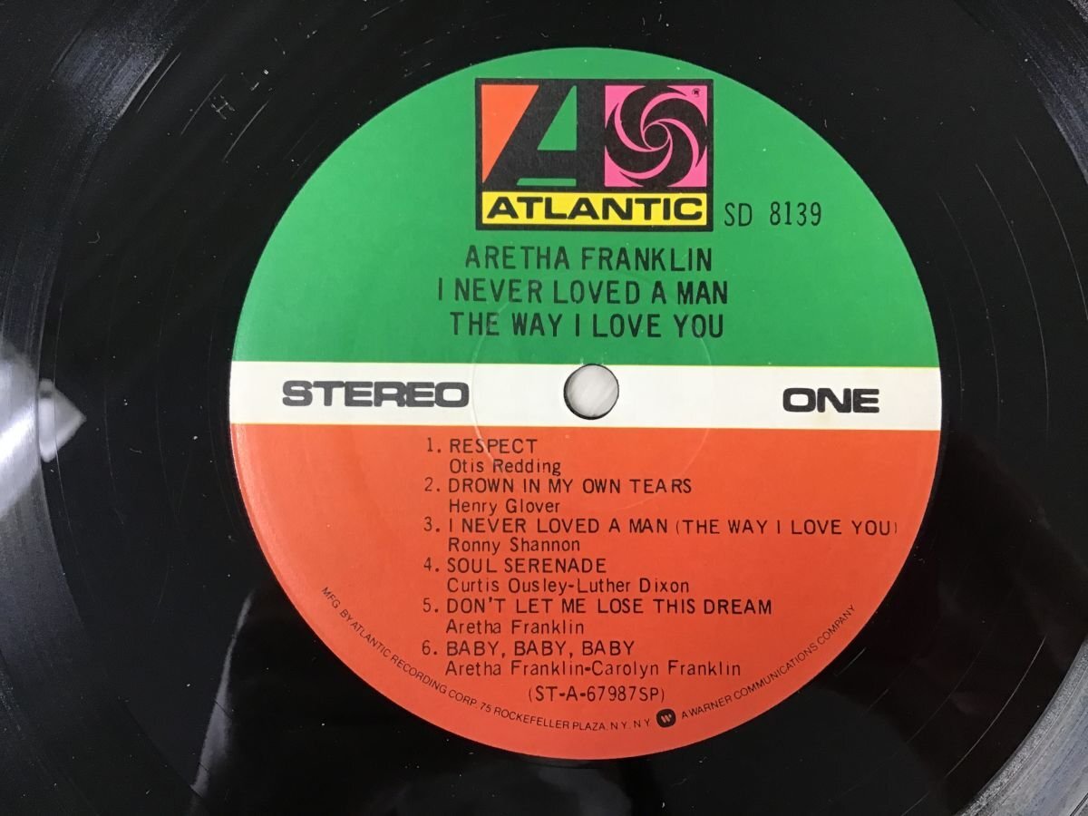 LP / ARETHA FRANKLIN / I NEVER LOVED A MAN THE WAY I LOVE YOU / US запись [9385RR]