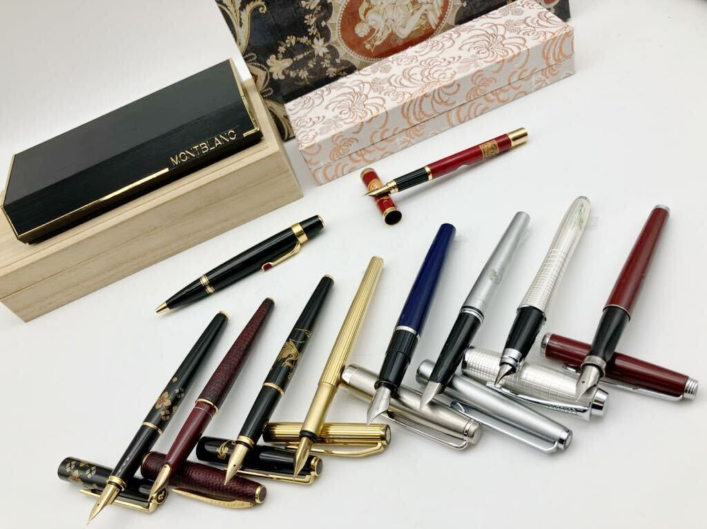 [ free shipping ] fountain pen Montblanc MONTBLANC Pilot PARKER WATERMAN 14K 18K 585 750 stamp ballpen brand fountain pen summarize 10ps.