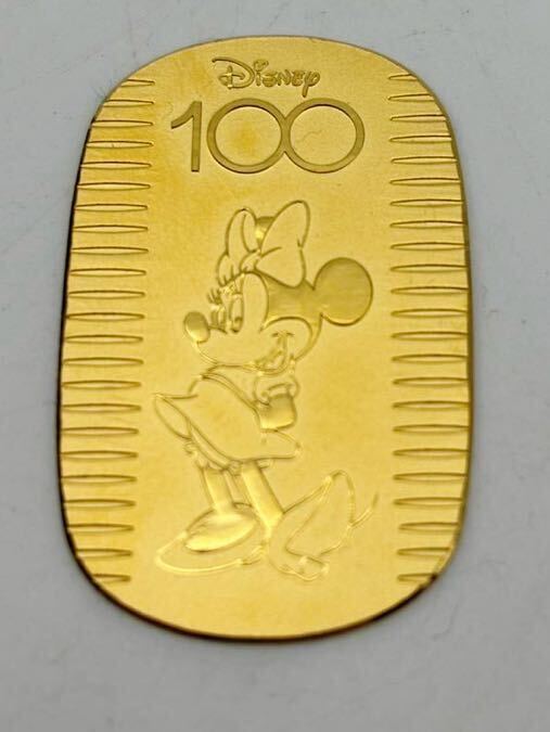 【送料無料】ディズニー 小判 K24 999 10g（計量器10.35ｇ） 100周年 メモリアル 限定 Disney 24金 NAGAHORI ①の画像2