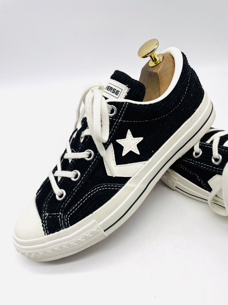 衝撃プライス！【末永く愛される王道モデル！】【CONVERSE スケートボーディングCXプロスケート】上質コーデュロイスニーカー/黒白/jp24cmの画像1