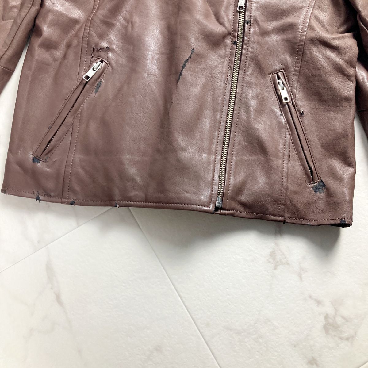 URBAN RESEARCH Urban Research rider's jacket leather jacket outer lady's Brown size S*NC1400