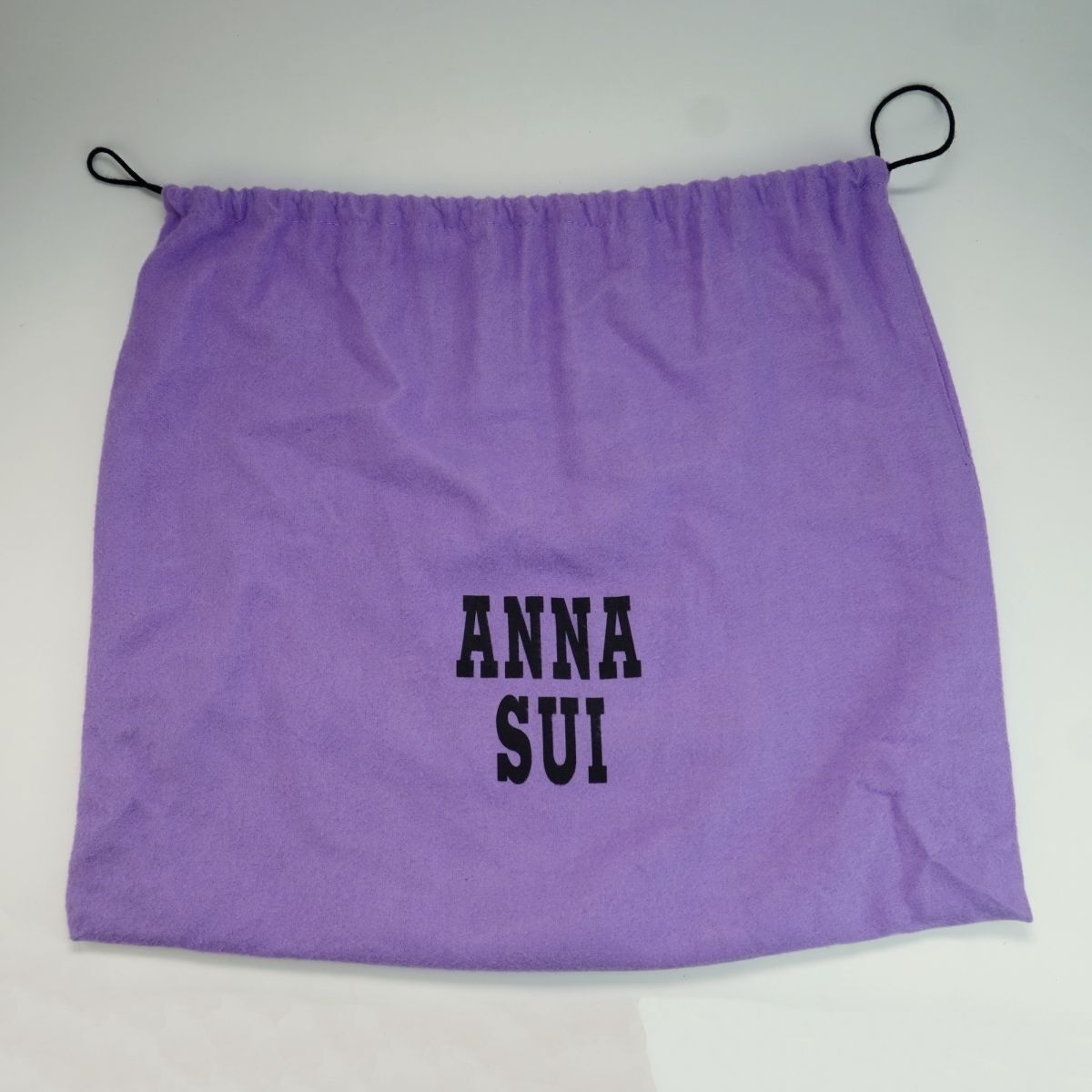 ANNA SUI アナスイ ハンドバッグ レース ファー 編み込み 黒 ブラック 袋付き@JG13_画像7