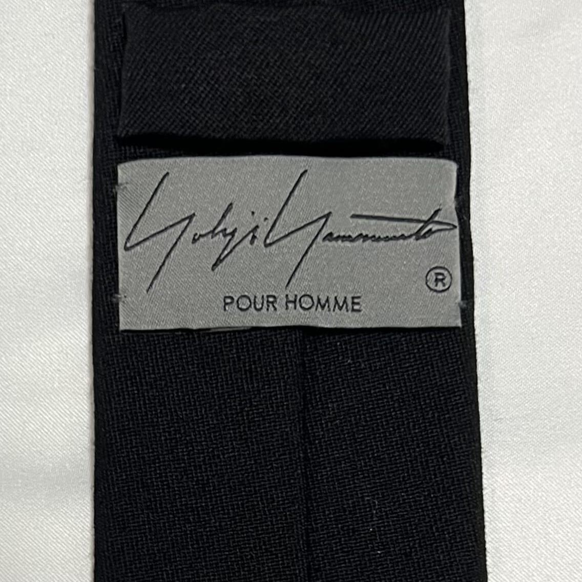 Yohji Yamamoto POUR HOMME ネクタイ 刺繍 全部やれ ブラック ヨウジヤマモト プールオム_画像3