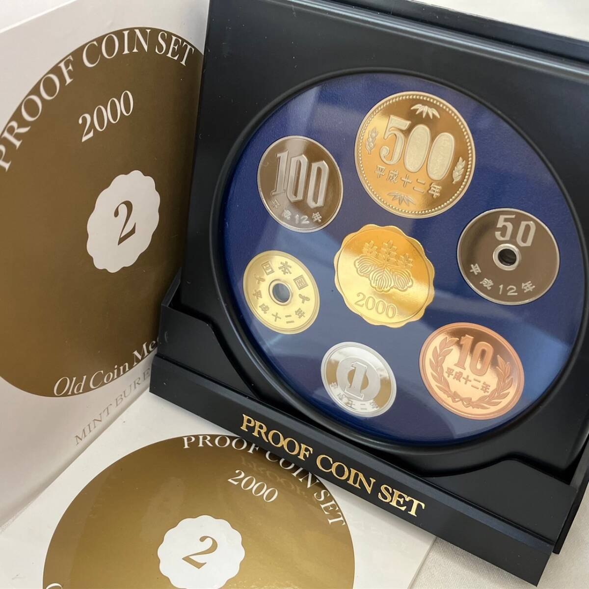 4856-2A　PROOF COIN SET 2000 Old Coin Medal Series ミントコイン　額面総額666円　記念硬貨_画像1