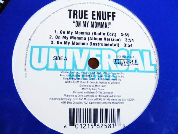 未開封盤！12”S★HIP HOP★True Enuff/On My Momma !_画像2