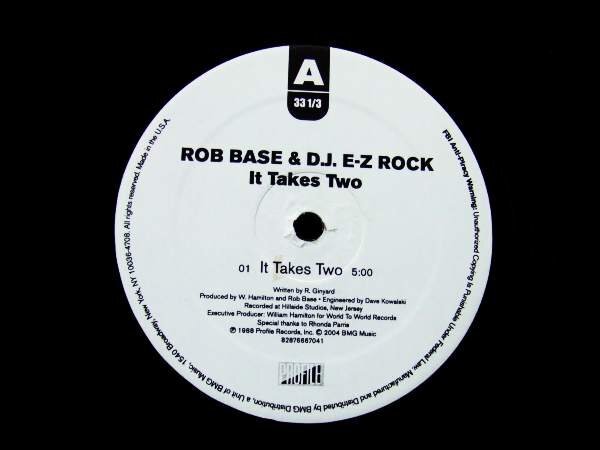 12inchS★ROB BASE & D.J. E-Z ROCK/IT TAKES TWO★HIP HOP名盤！_画像2