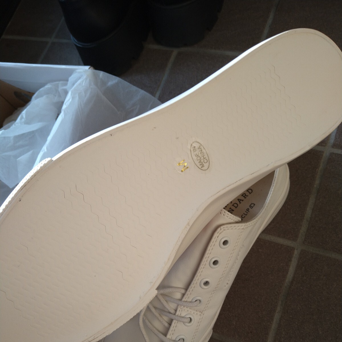 新品スタジオクリップ2way機能スニーカーホワイト　Мサイズ　フェイクレザー　靴 シューズ_画像4