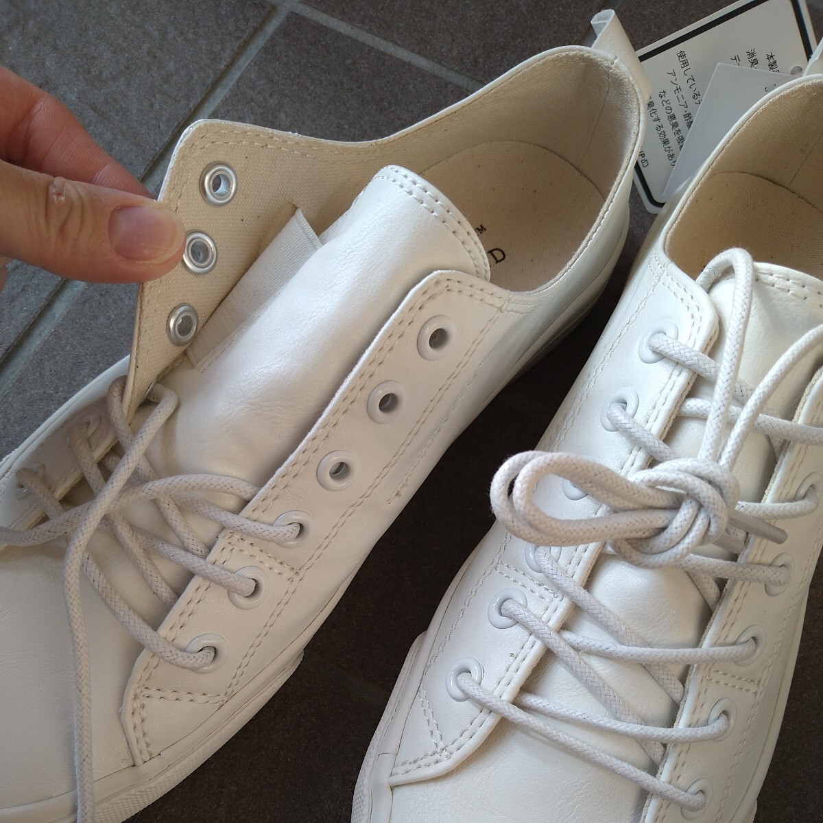 新品スタジオクリップ2way機能スニーカーホワイト　Мサイズ　フェイクレザー　靴 シューズ_画像2