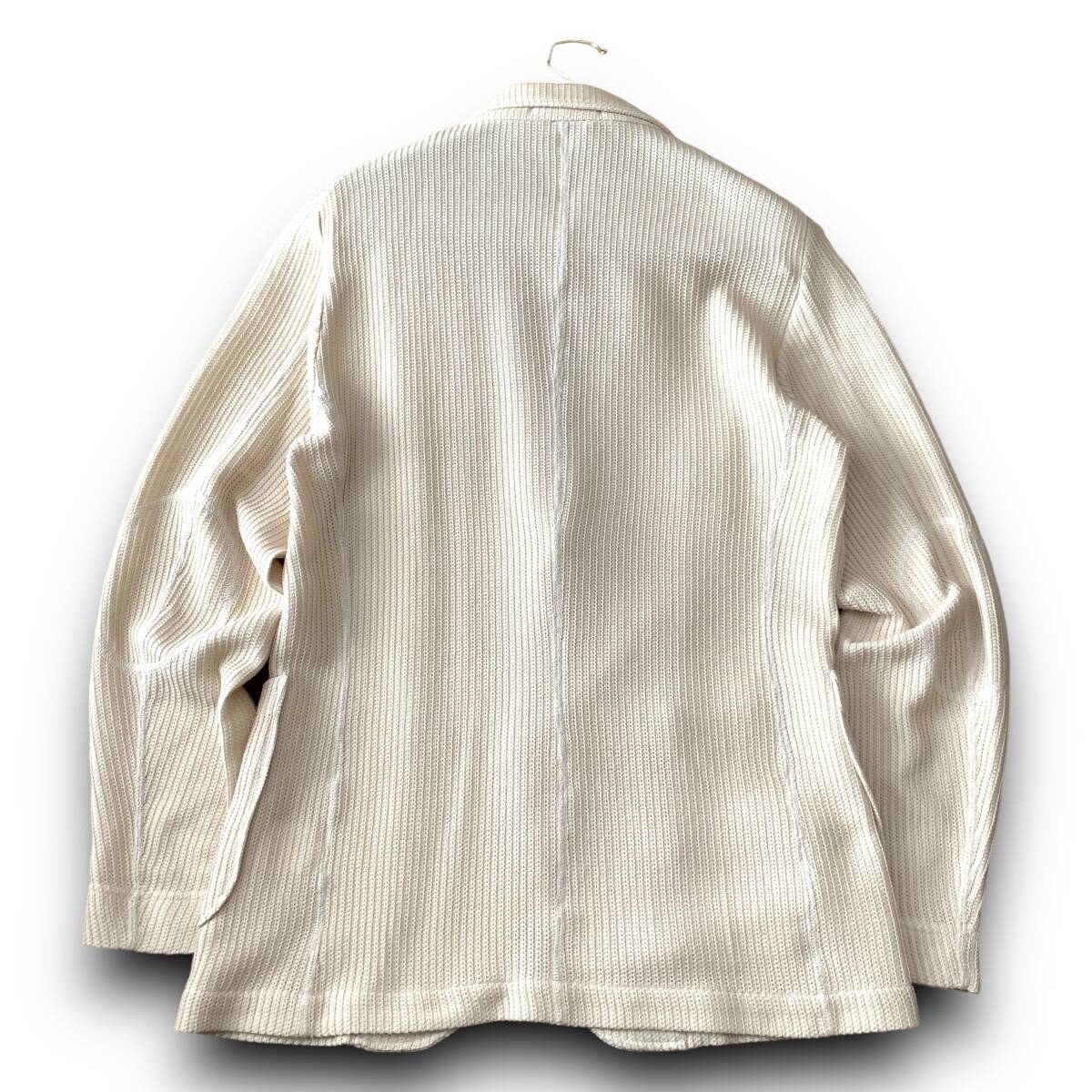 A18 beautiful goods spring, summer . activity!L size [ Ships SHIPS] small knitting popular thin knitted tailored jacket blouson refreshing . beige 