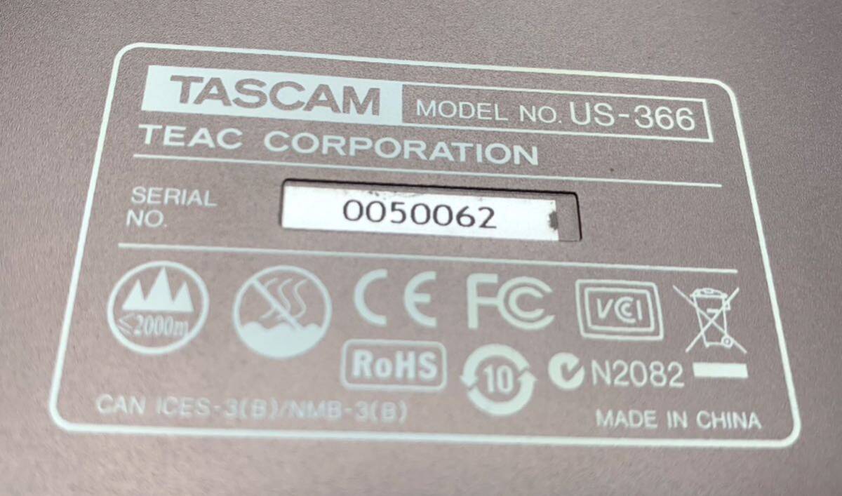 TASCAM タスカム US-366 オーディオインターフェース  ジャンクの画像7