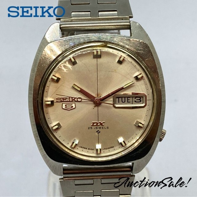 【可動品】 SEIKO セイコー ５ デラックス 腕時計 6119-7010 自動巻き_画像1