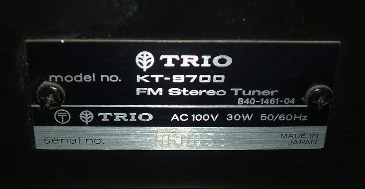 TRIO・KT-9700 FMチューナー メンテナンス品です。の画像3