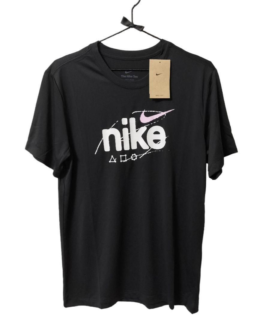 【新品】NIKE DRI-FIT Tシャツ メンズL 黒の画像1