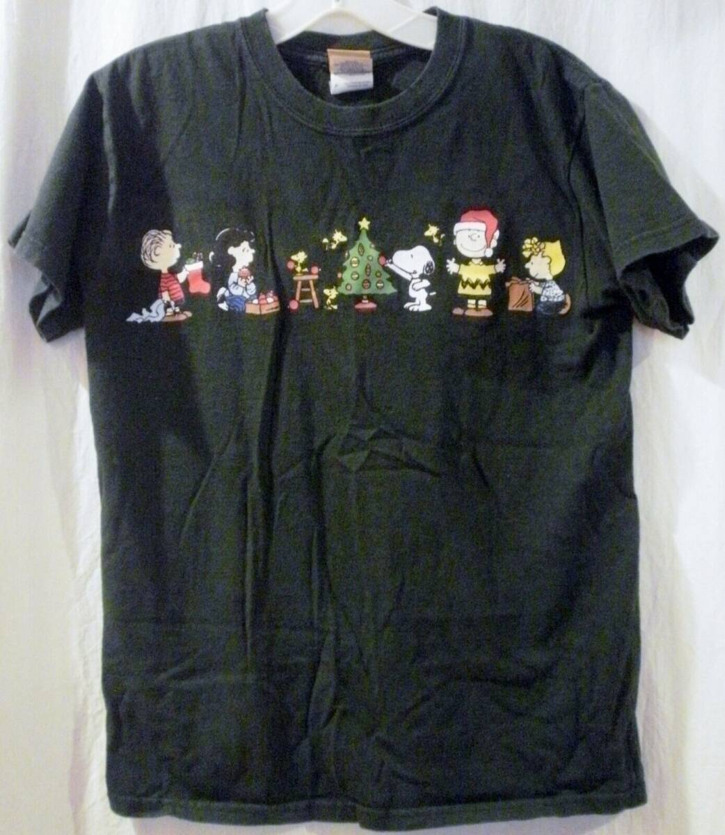Yahoo!オークション - Gildan Peanuts Gang Christmas T-Shirt Green S...