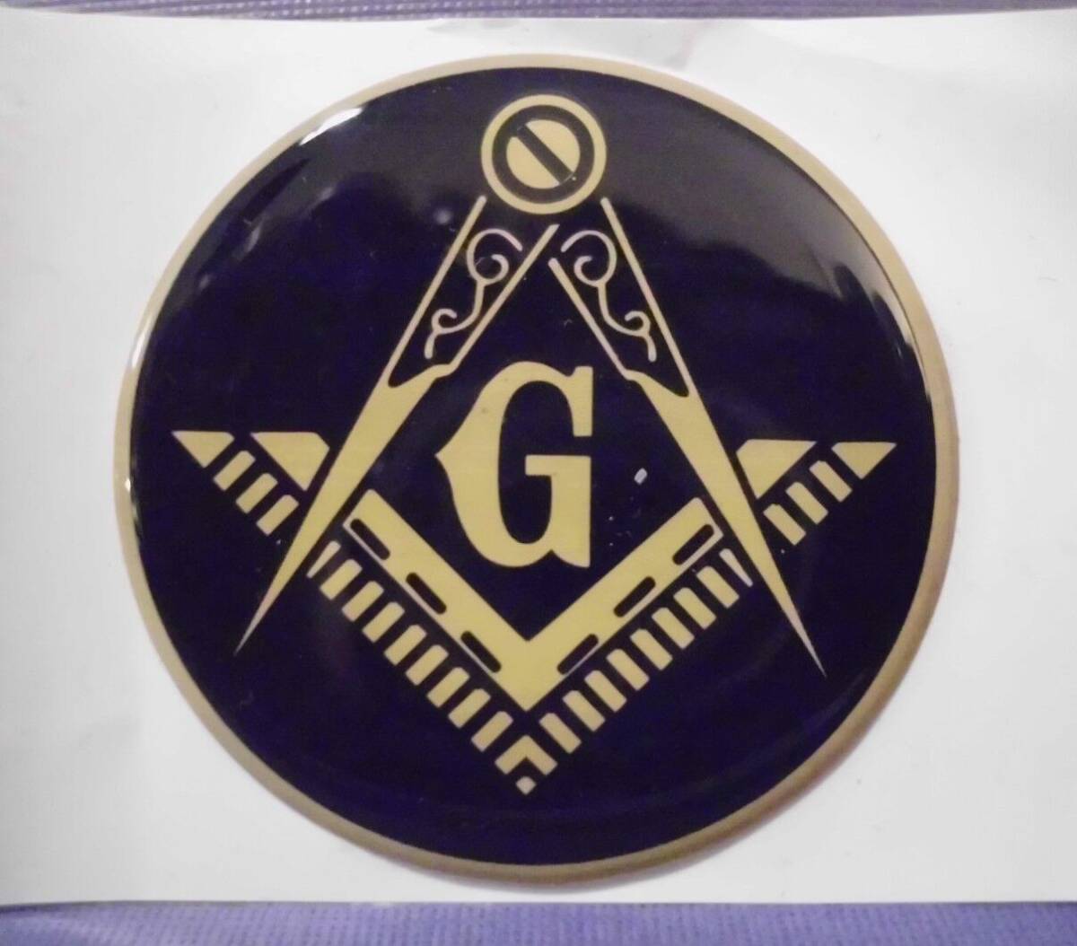 MASON MASONIC LODGE TEMPLE FULL COLOR 2 INCH EPOXY DOME CAR DECAL STICKER EMBLEM 海外 即決_MASON MASONIC LODG 1