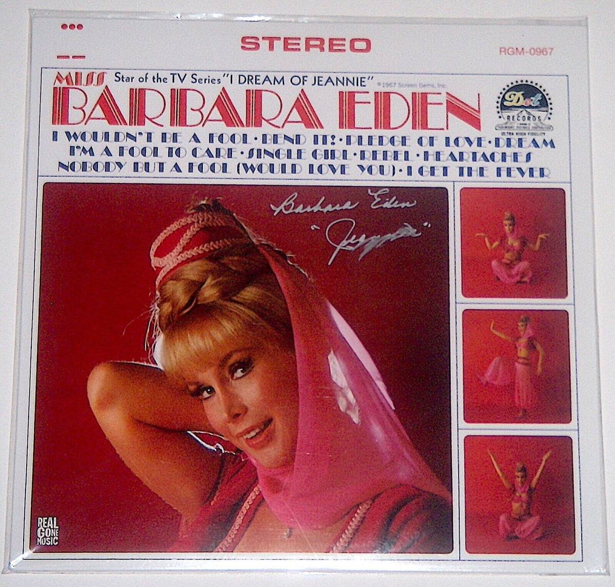 Miss Barbara Eden ***Pink Coloレッド / バイナル LP - Autographed by Barbara Eden 海外 即決_Miss Barbara Eden 3
