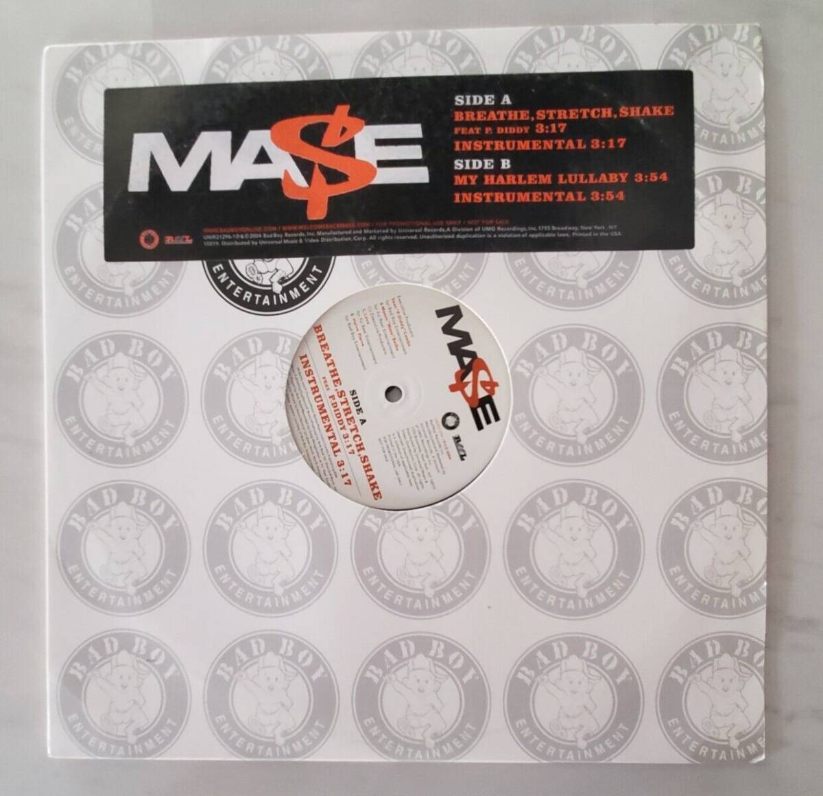 MA$E - MASE - PROMO LP - 生命の息吹き / Stretch Shake - My Harlem Lullaby -バイナル Record 海外 即決_MA$E - MASE - PROM 1