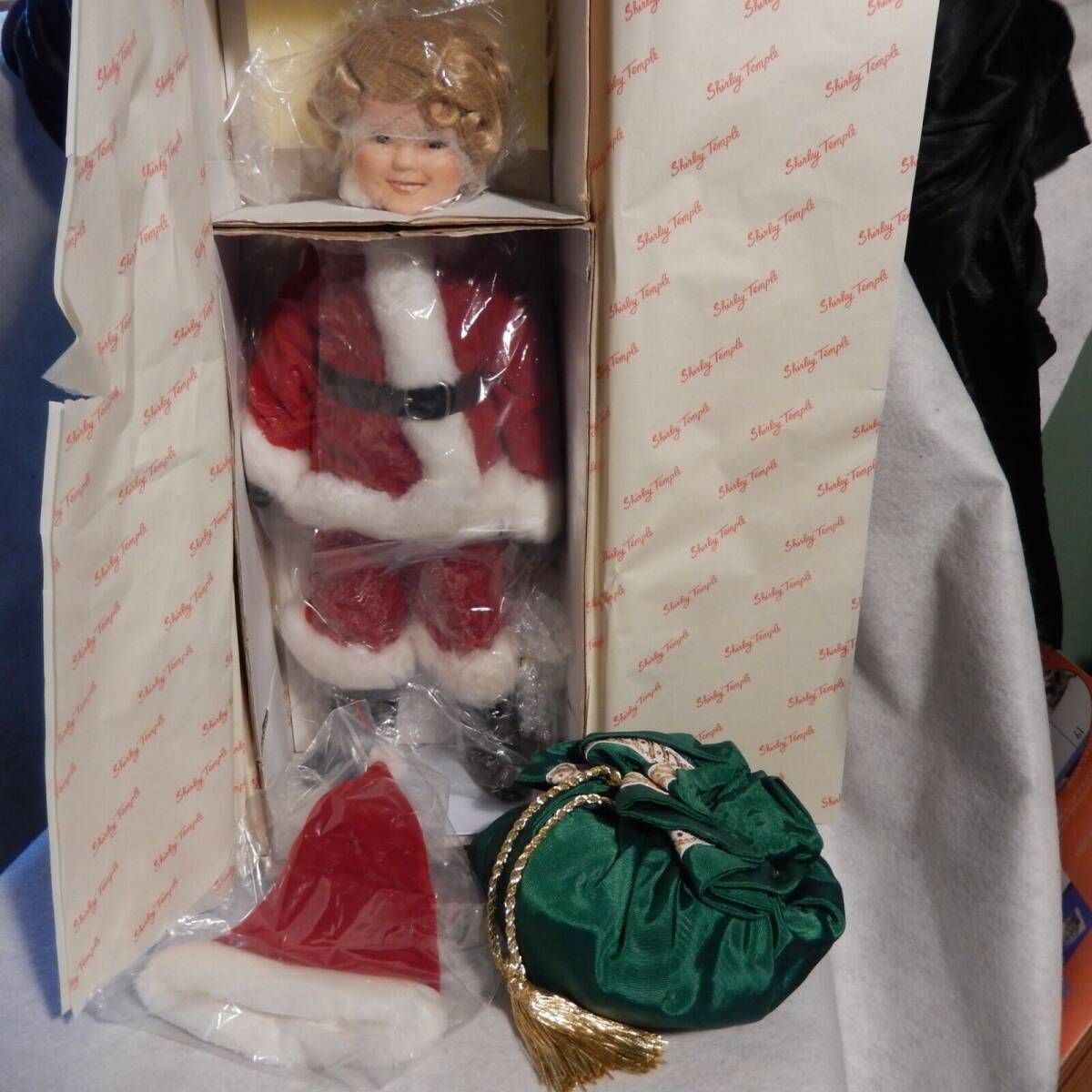 DANBURY MINT Porcelain SHIRLEY TEMPLE Doll Christmas Santas HELPER 海外 即決