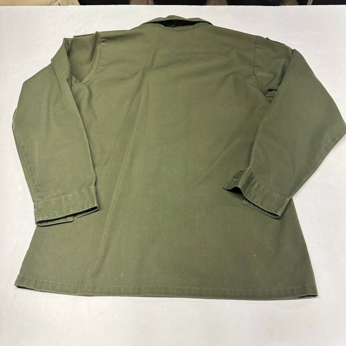 VTG 60s Vietnam Era Military Utility OG 107 uniform Shirt Size M 13.5 x 32 海外 即決_VTG 60s Vietnam Er 2