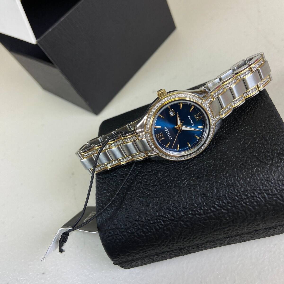 Citizen Eco-Drive Women's Calendar Two-Tone 30MM Watch FE1234-50L w Box & Papers 海外 即決_Citizen Eco-Drive 9