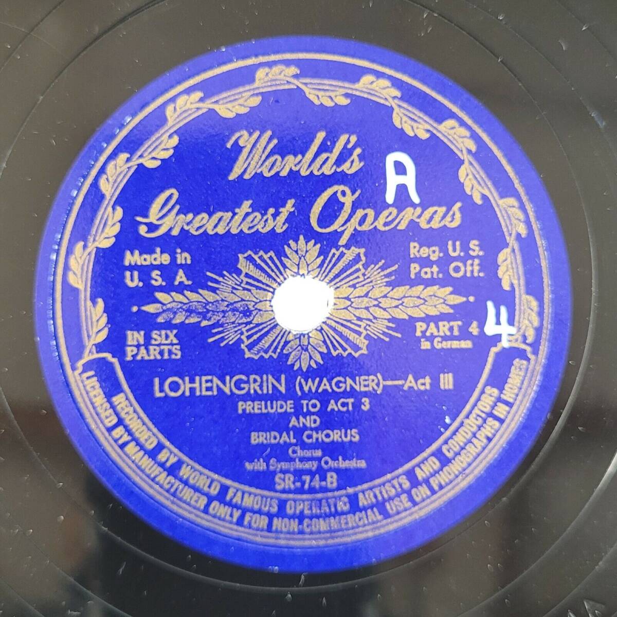 3-Discs World's Greatest Operas Lohengrin Wagner in German SR-73 A B & C E 78 海外 即決_3-Discs Worlds Gr 6