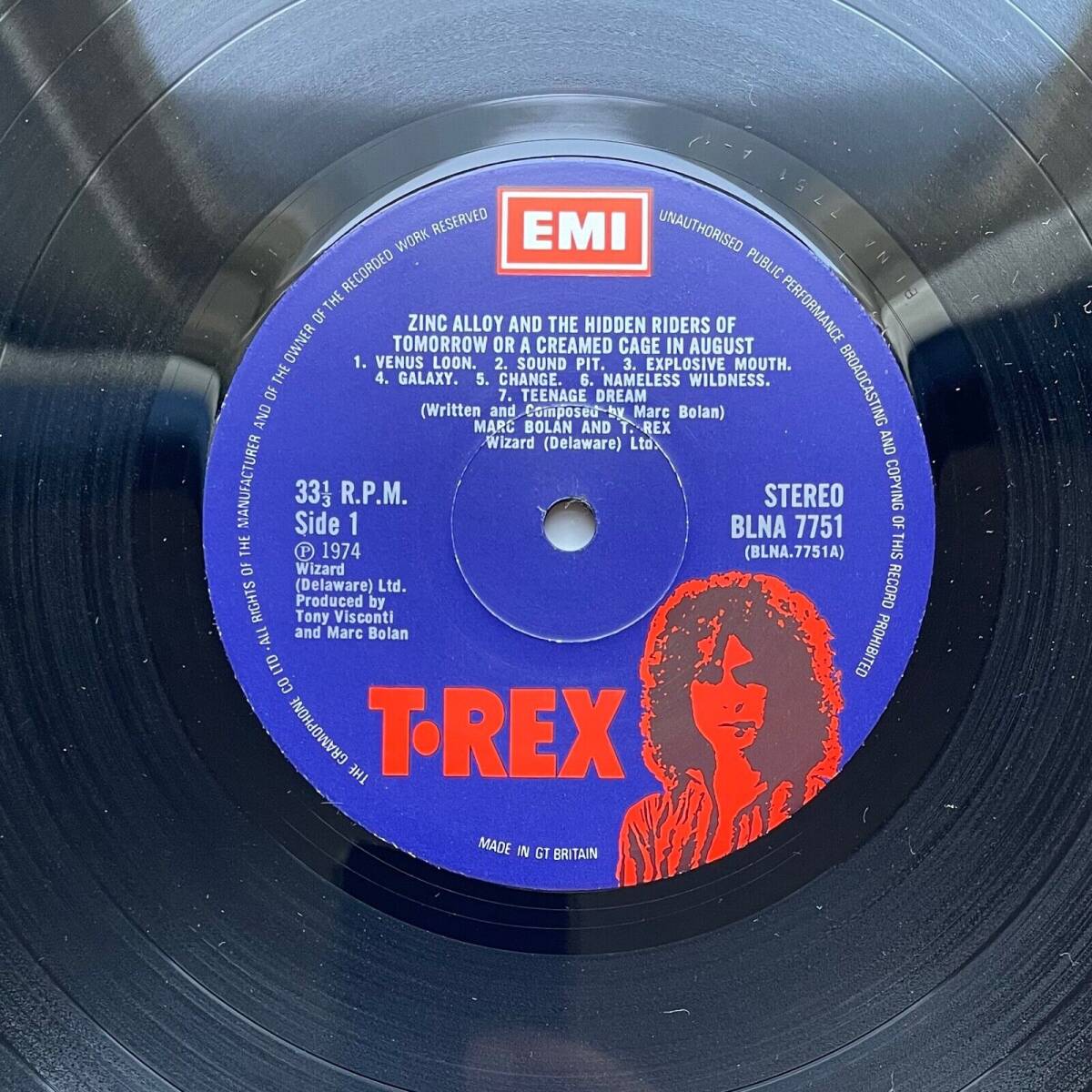 MARC BOLAN & T. REX Zinc Alloy... 1974 UK ORG Numbeレッド / LP with "CAGE" Sleeve VG+ 海外 即決_MARC BOLAN & T. RE 6