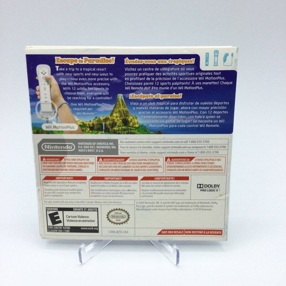 Wii Sports Resort Brand New Sealed Carboard Sleeve with Manual 海外 即決_Wii Sports Resort 3