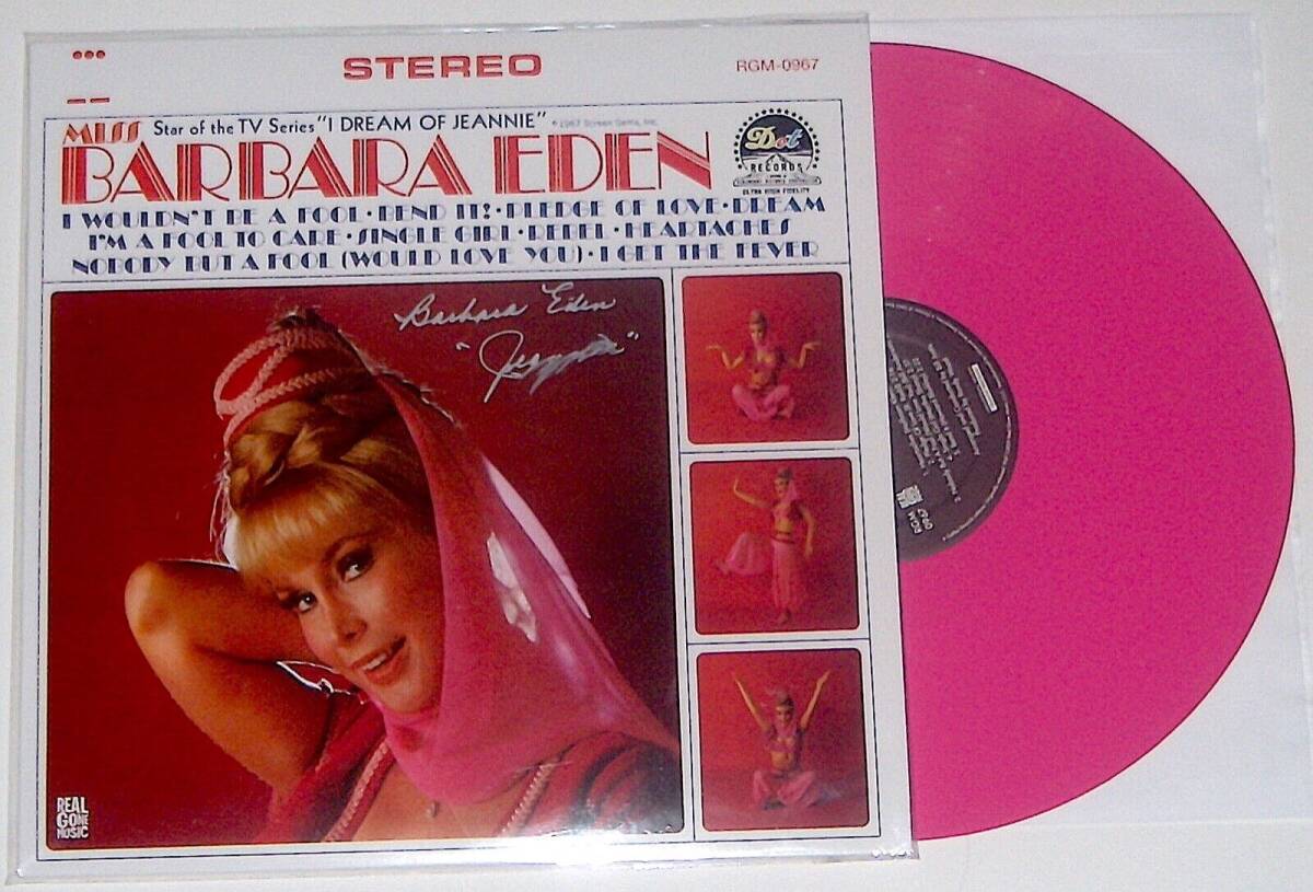 Miss Barbara Eden ***Pink Coloレッド / バイナル LP - Autographed by Barbara Eden 海外 即決_Miss Barbara Eden 1