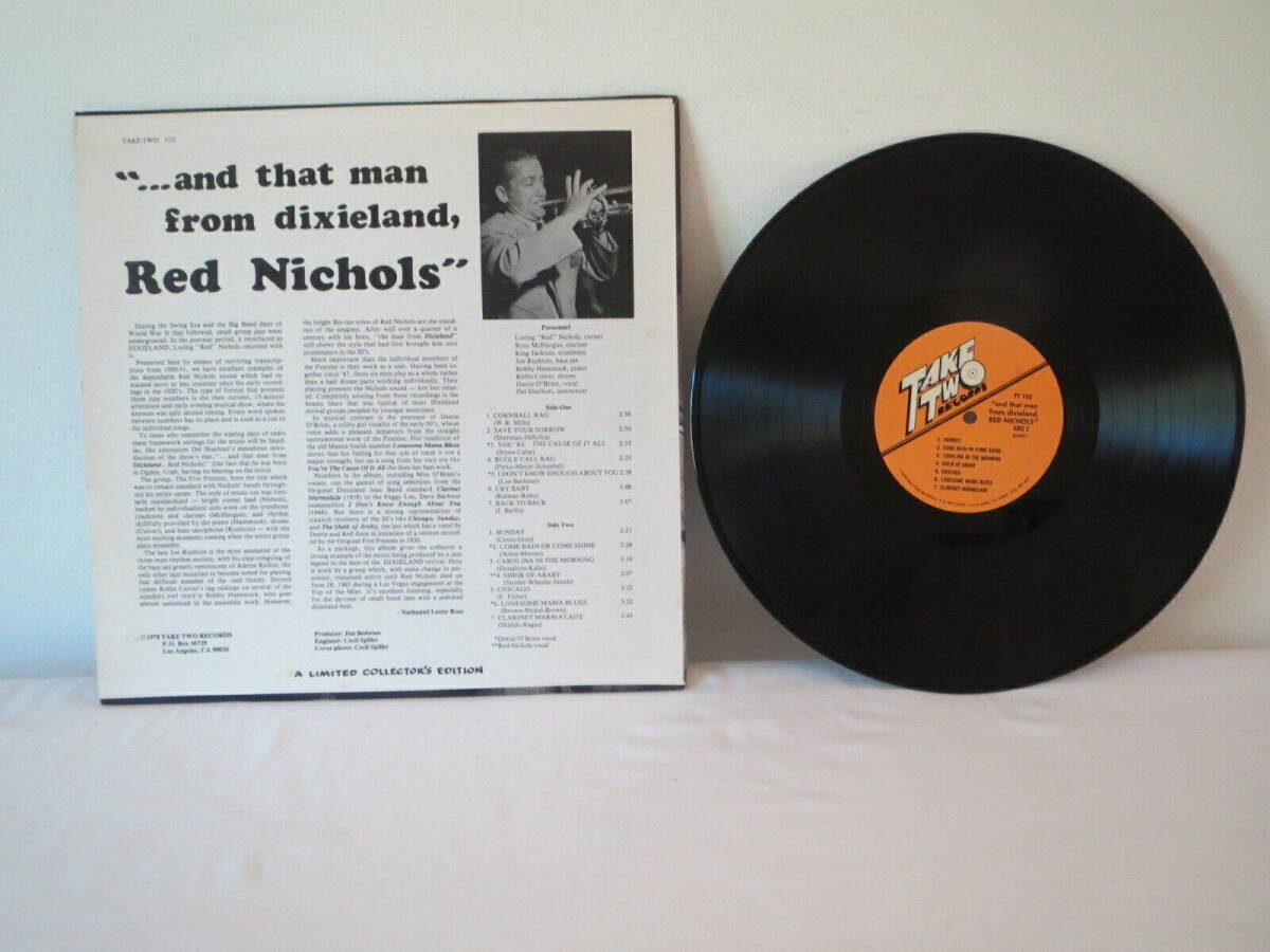 レッド / Nichols And His Five Pennies - And That Man From Dixieland - TT 102 バイナル LP 海外 即決_レッド / Nichols And 4