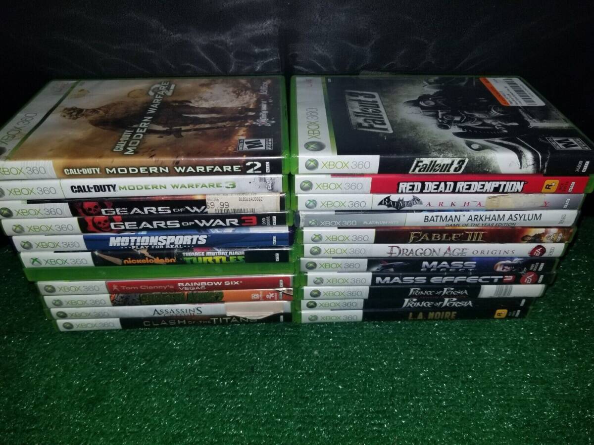 22 XBOX 360 Video Games Lot Bundle Batman Mass Effect Red Dead Gears War CoD MW2 海外 即決_22 XBOX 360 Video 1