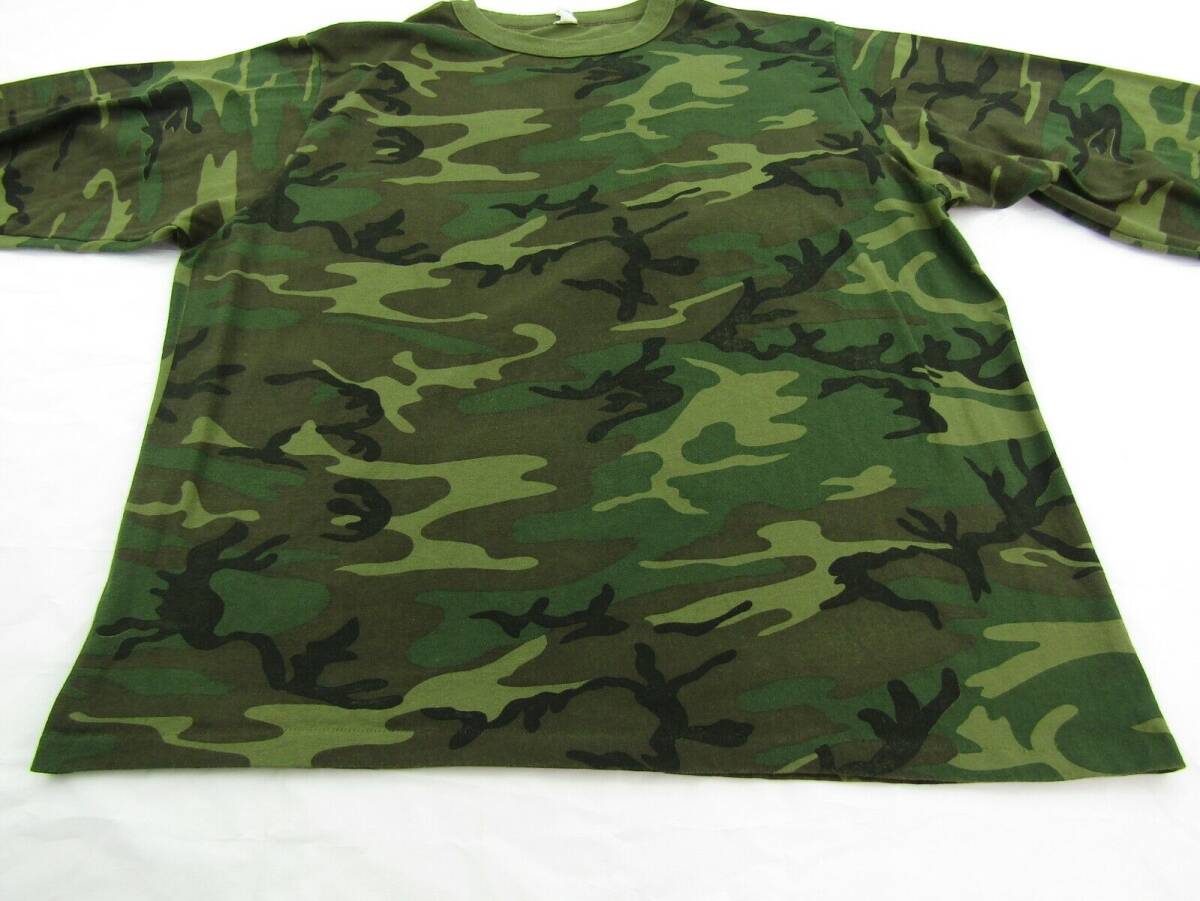 Yahoo!オークション - VINTAGE Camo Long Sleeve T Shirt Mens 2XL Cam...