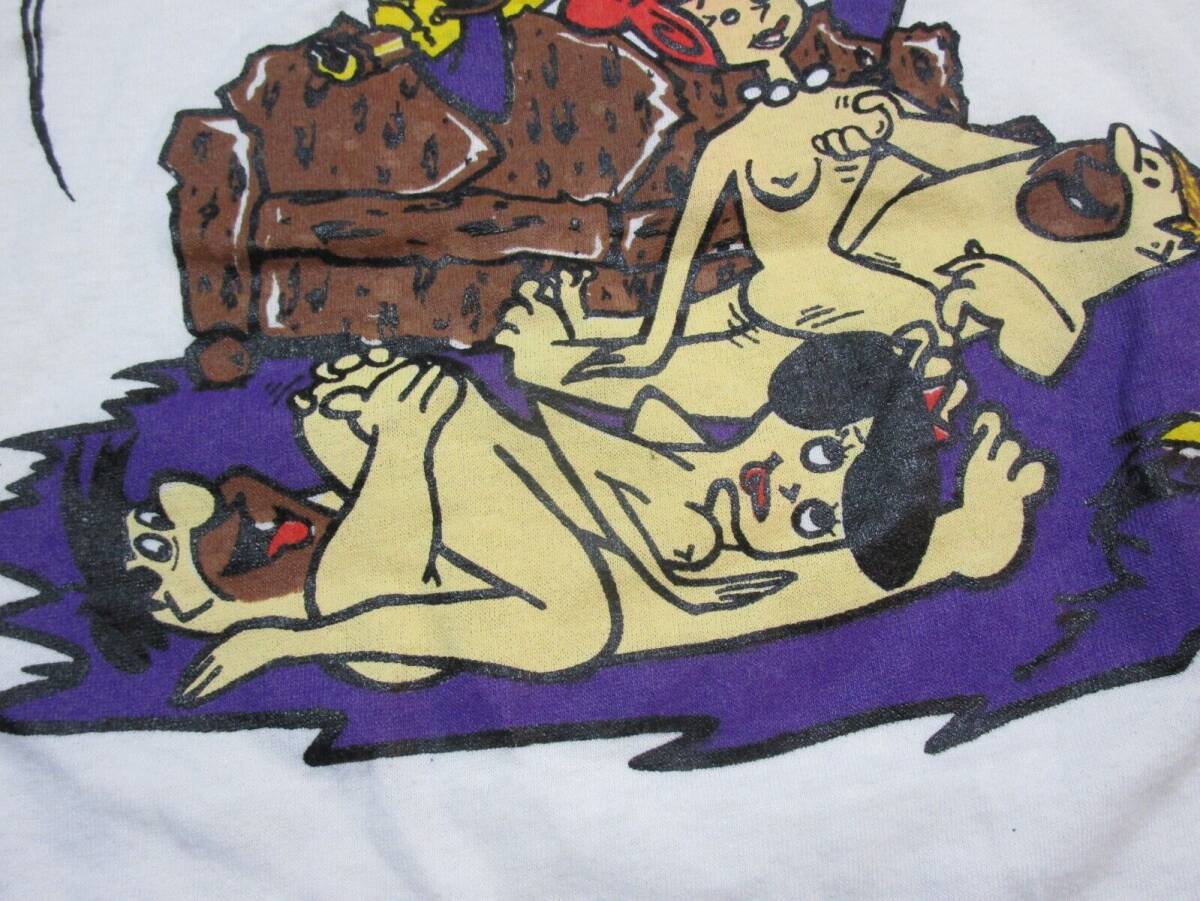 Vintage The Flintstones Parody T Shirt 80's or Early 90’s Size XL Single Stitch 海外 即決_Vintage The Flints 3