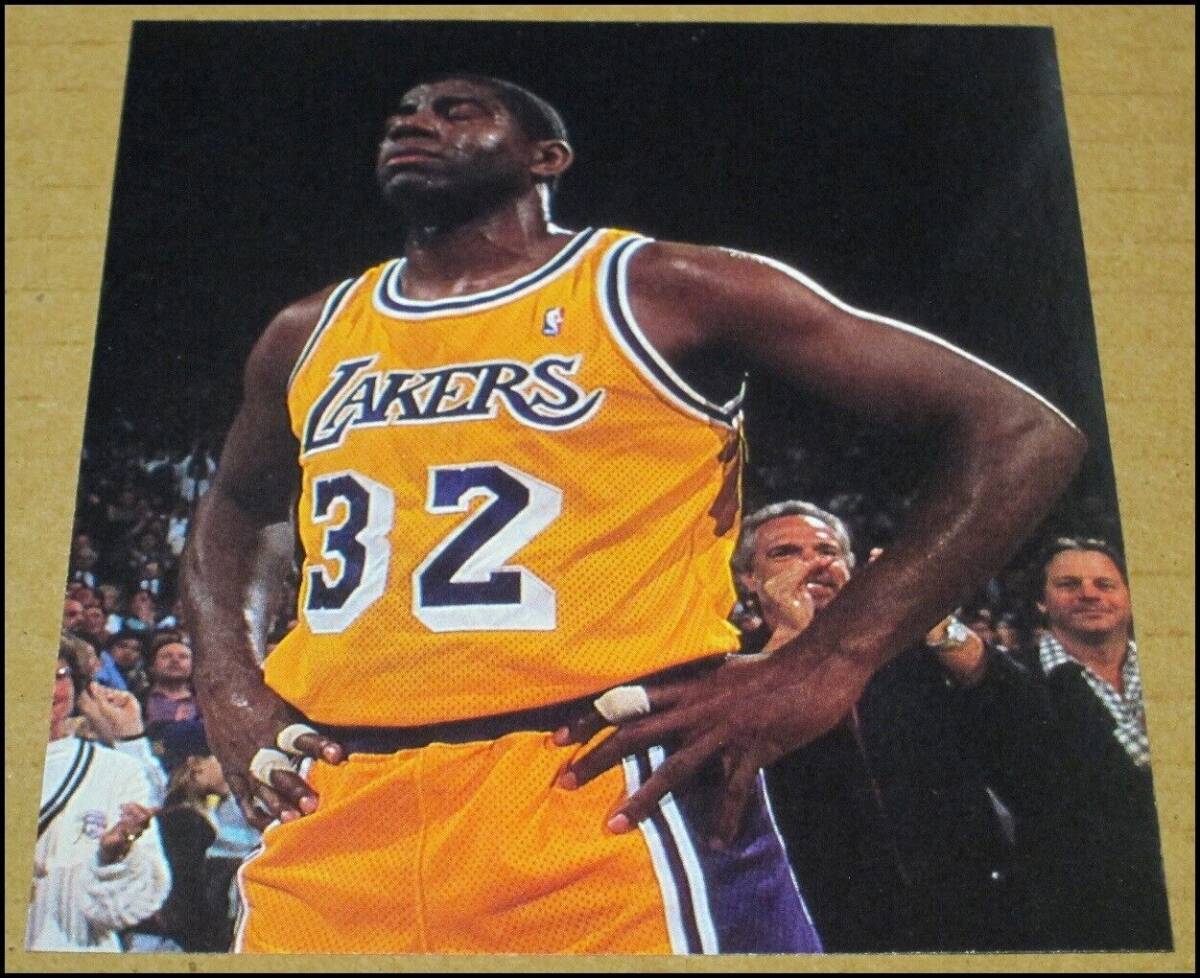 1991 Magic Johnson SI Magazine Photo Clipping 4"x5.25" Los Angeles Lakers HOF 海外 即決_1991 Magic Johnson 2