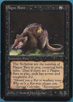 Plague Rats Alpha PLD Black Common MAGIC GATHERING CARD (ID# 455354) ABUGames 海外 即決の画像1