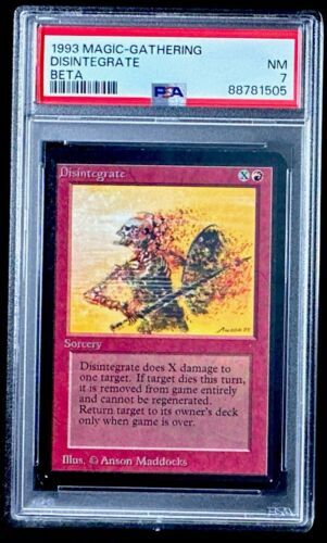 PSA 7 Disintegrate Beta Magic The Gathering MTG Graded Vintage 1993 Card 海外 即決