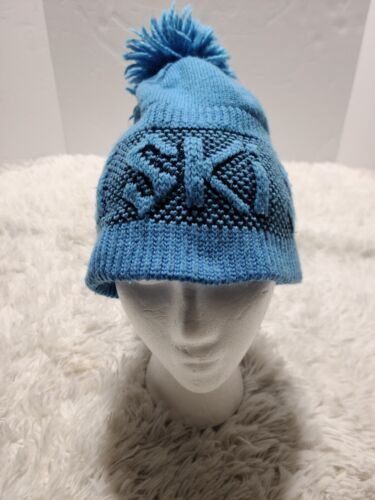 80's 90's Winter Ski Snow Caps Hat Pom Spellout Raised Lettering VTG Geometric 海外 即決_80s 90s Winter S 1