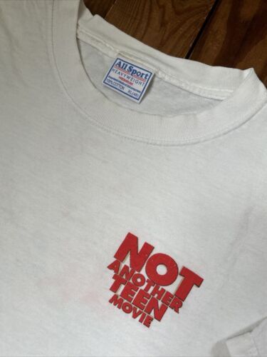 Vintage 2001 Not Another Teen Movie White Promo T-Shirt Size XL 海外 即決_Vintage 2001 Not A 5