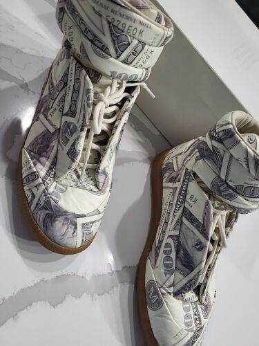 メイソン Margiela Future Men's Size 7 Eu 40 Dollar Bill High Top スニーカーs Shoes 海外 即決_メイソン Margiela Futu 2