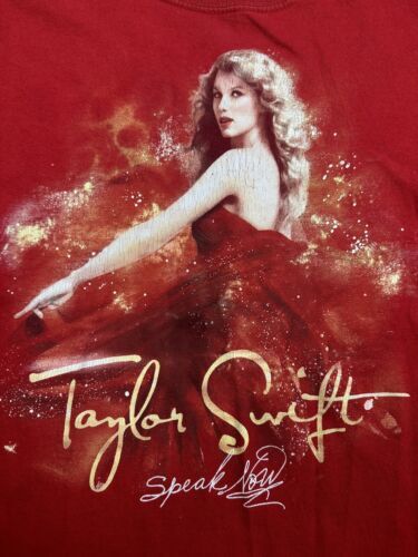 Vtg Taylor Swift Speak Now Concert Tour T-shirt Red Double Sided - Adult XS 海外 即決_Vtg Taylor Swift S 3