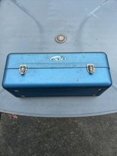 Vintage OLD PAL Metal Tackle Box. Clean And Cork Lined. 31 Compartments. Nice! 海外 即決_Vintage OLD PAL Me 9