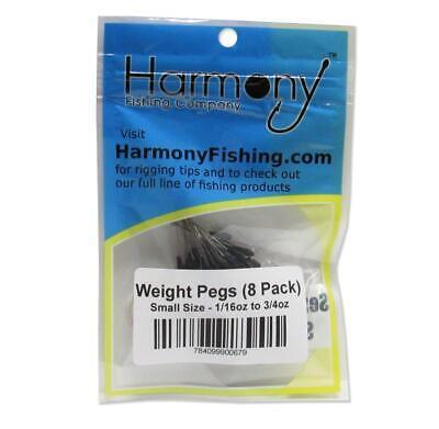 Harmony Fishing - Weight Pegs for Lead or Tungsten Worm/Flipping Weights (8  P