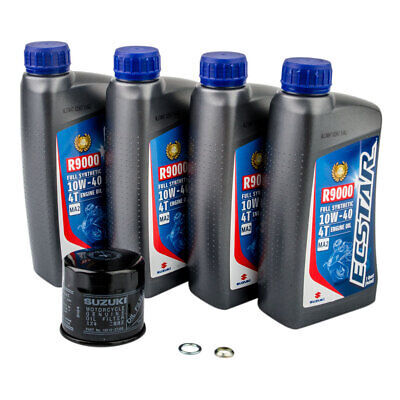 Suzuki ECSTAR R9000 10W-40 Synthetic Oil Change Kit For Suzuki King Quad 400ASi 海外 即決