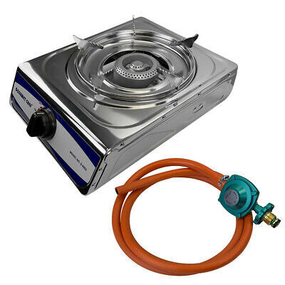 Portable Gas Camping Stove,Single Burner Propane Stove 10000 BTU,Stainless Steel 海外 即決_Portable Gas Campi 1