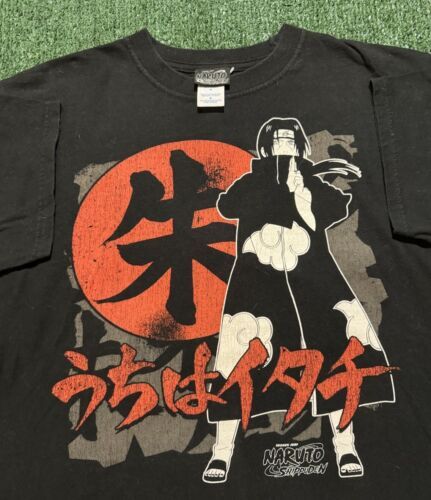 Vintage 2002 Itachi Shirt Naruto OG Tag Uchiha Anime Manga Shonen Jump Joy RARE 海外 即決